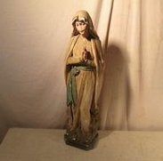 Mooi Antiek Beeld van De Maagd Maria - 52cm, Antiek en Kunst, Ophalen of Verzenden