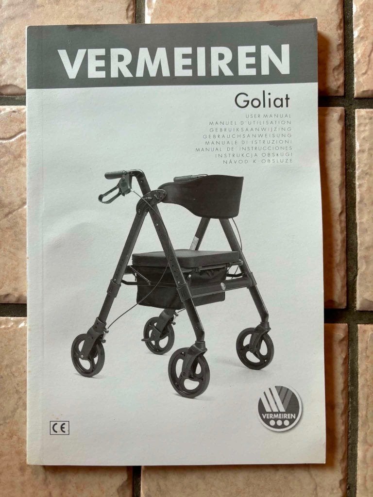 Rollator Tribune – déambulateur pliable avec siège, Divers, Enlèvement, Pliable, Comme neuf