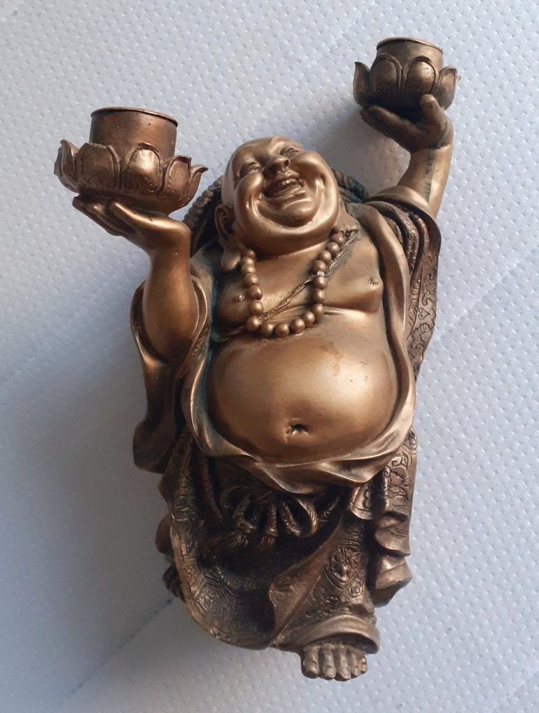 Boeddha beeld met 2 houders, Ophalen of Verzenden, Zo goed als nieuw, Overige typen