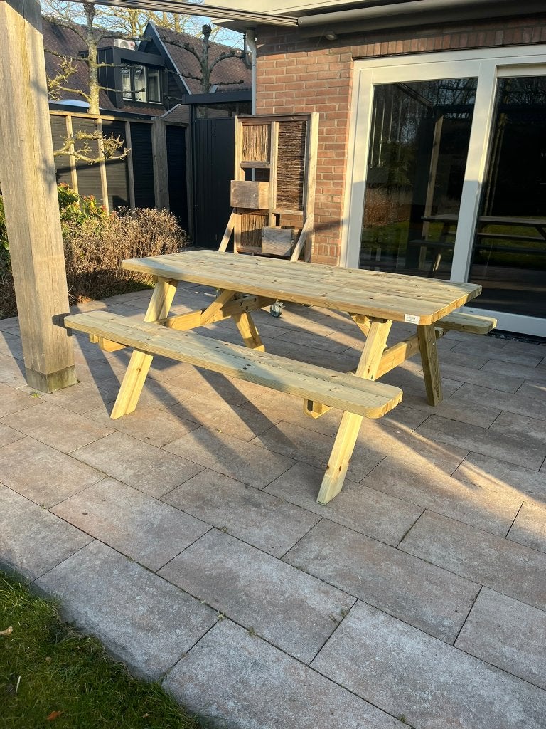 sterke prachtige picknicktafels, Tuin en Terras, Picknicktafels, Nieuw, Ophalen of Verzenden, Inklapbaar, Rechthoekig