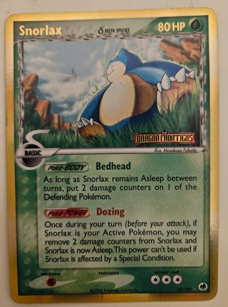 pokemon Snorlax reverse holo 10/101, Ophalen of Verzenden, Zo goed als nieuw, Losse kaart, Foil