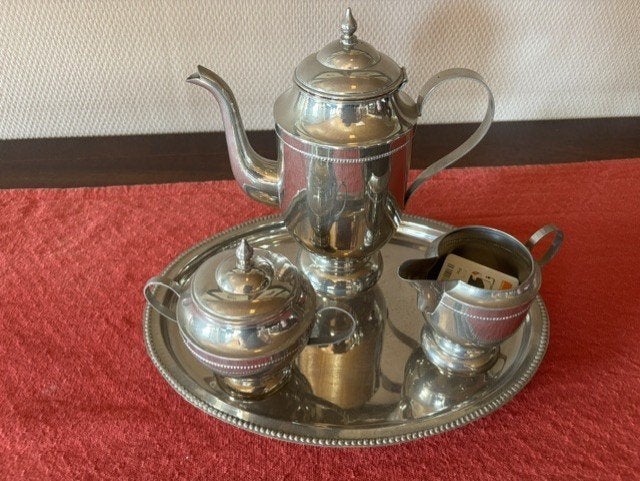 Verzilverd koffieservies 3 stuks, Ophalen