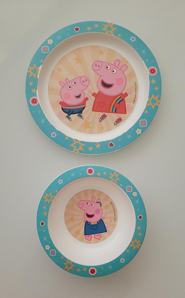 Eetset 2 borden kommen Peppa Pig Storline, Kinderen en Baby's, Ophalen, Gebruikt, Overige typen