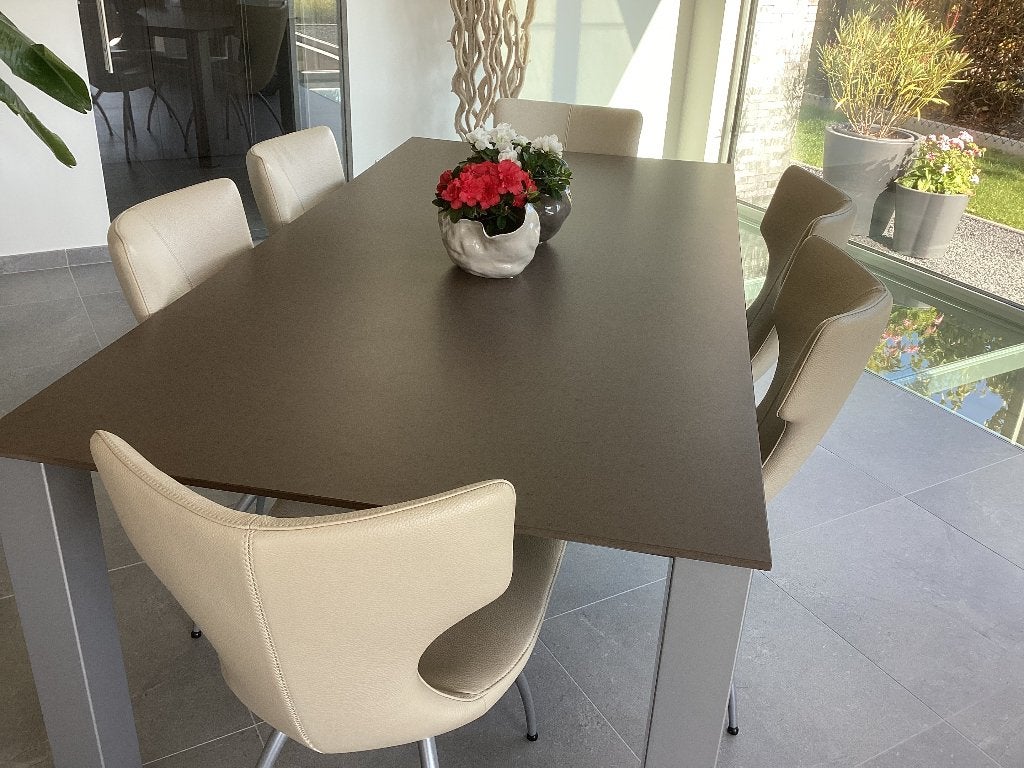 Eetkamertafel en salon in steencomposiet, 150 à 200 cm, Cinq personnes ou plus, Enlèvement, Utilisé