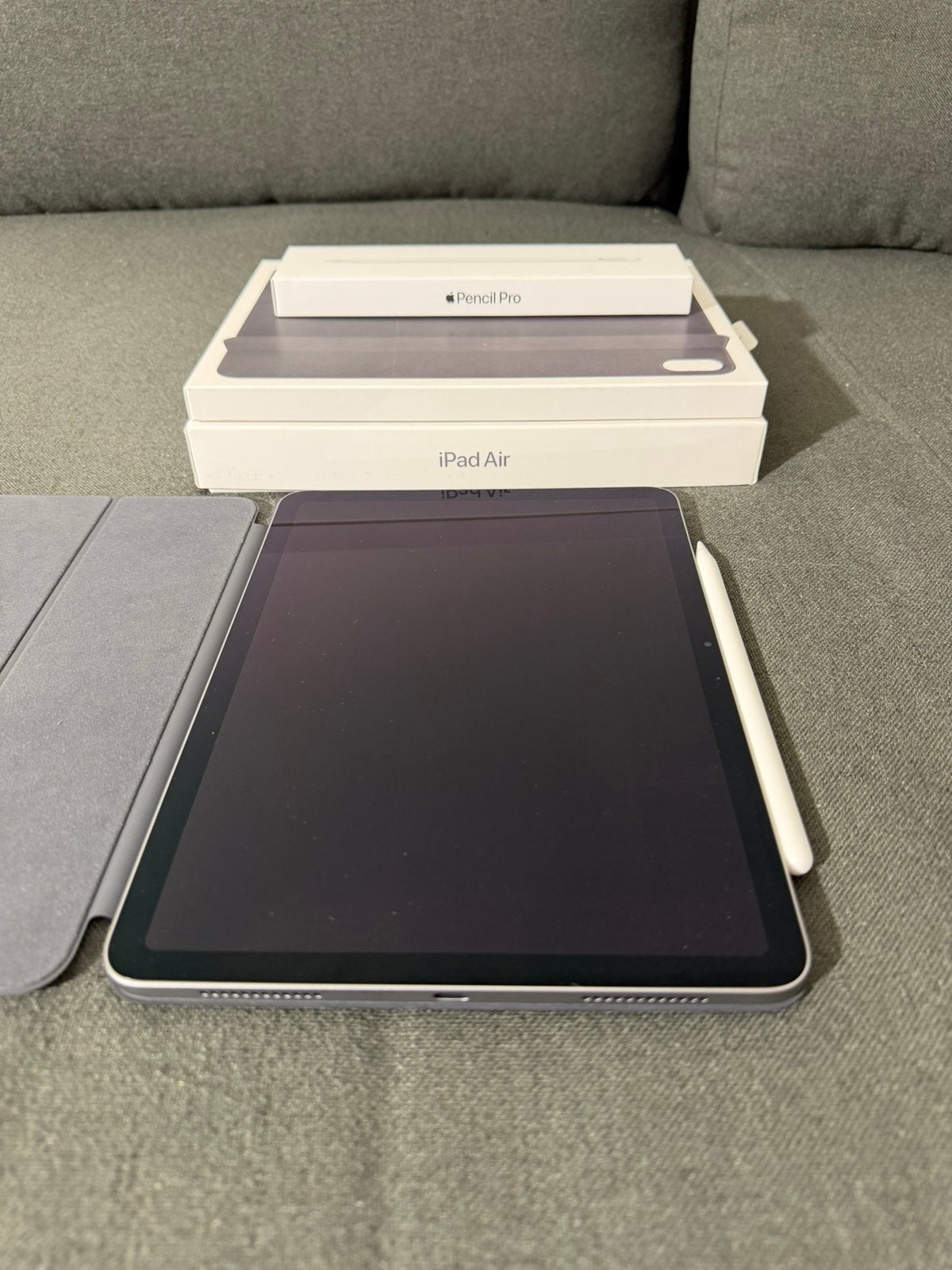 iPad Air 11-inch (M3) 128GB Zo goed al nieuw, met extra's, Informatique & Logiciels, Apple iPad Tablettes, Gris, 11 pouces, Apple iPad Air