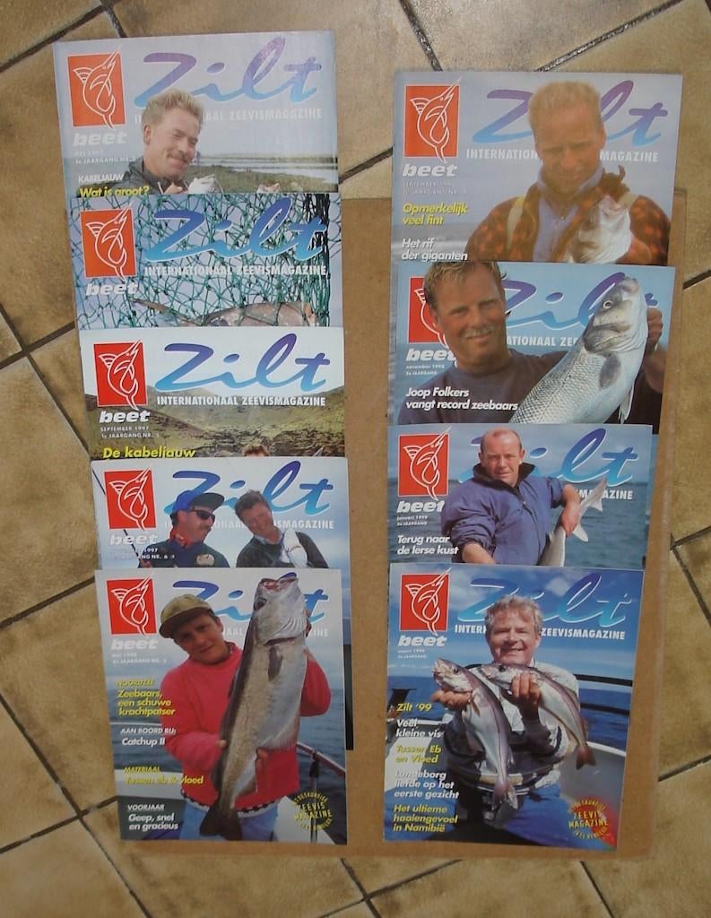 9 dunne beet magazines over Zilt ( zeevissen ), Watersport en Boten, Hengelsport | Algemeen, Ophalen, Gebruikt, Boek of Tijdschrift