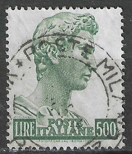 Italie 1957 - Yvert 738 - Saint Georges de Donatello (ST), Envoi, Affranchi