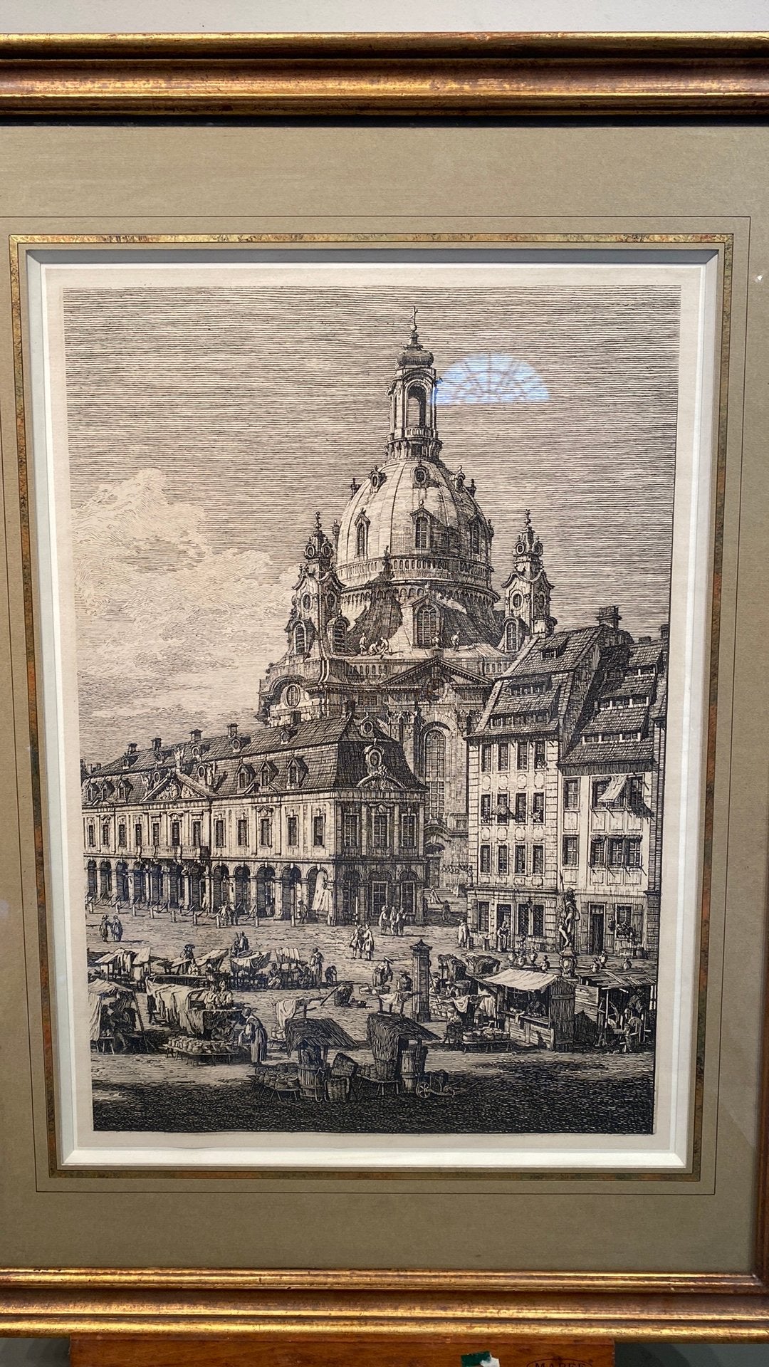 Bernardo Bellotto, Ophalen, Ingelijst, 32 cm, 45 cm