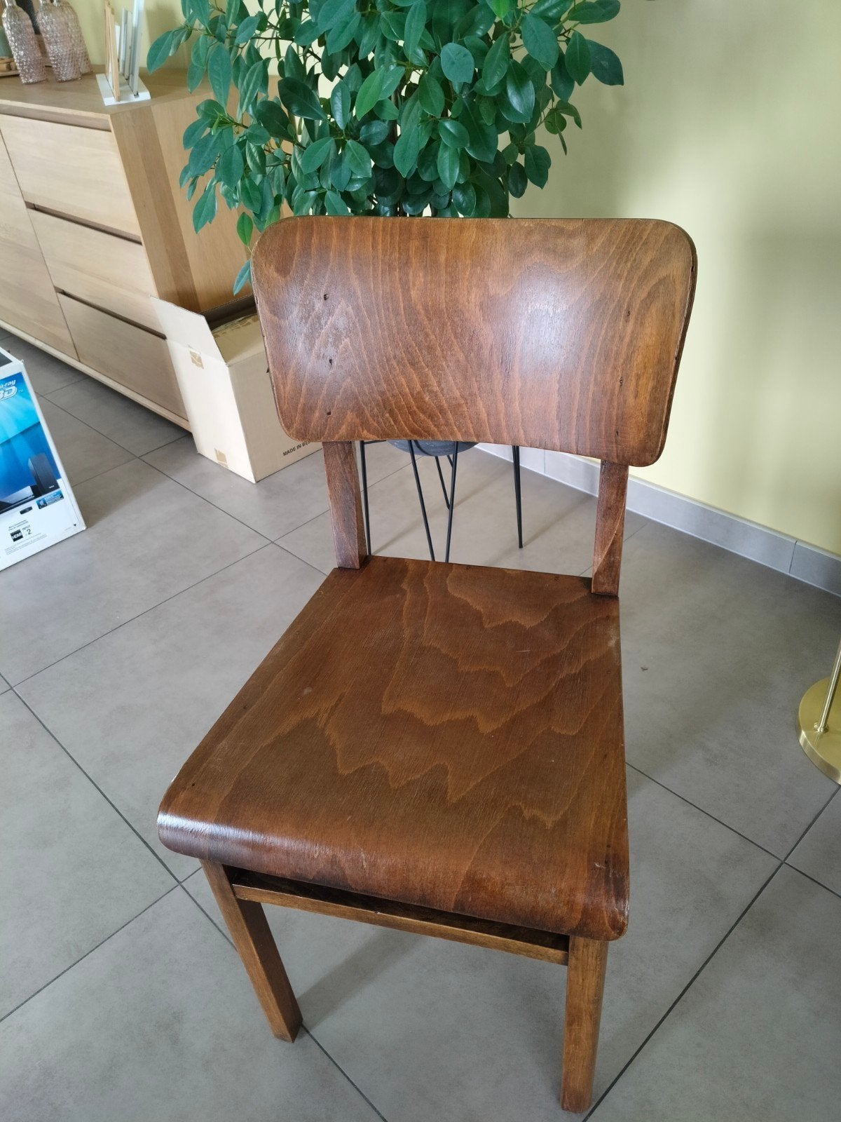 gebruikte houten caféstoelen, Huis en Inrichting, Ophalen, Gebruikt, Bruin, Vijf, Zes of meer stoelen