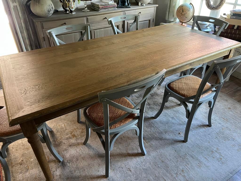 Eettafel met 6 stoelen, Ophalen, Zo goed als nieuw