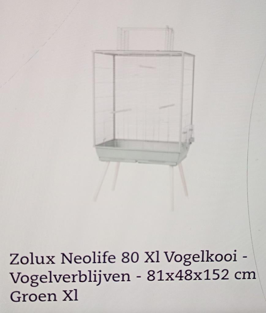 Vogelkooi zolux neolife 80xl groen, Dieren en Toebehoren, Vogels | Hokken en Kooien, Ophalen, Vogelkooi