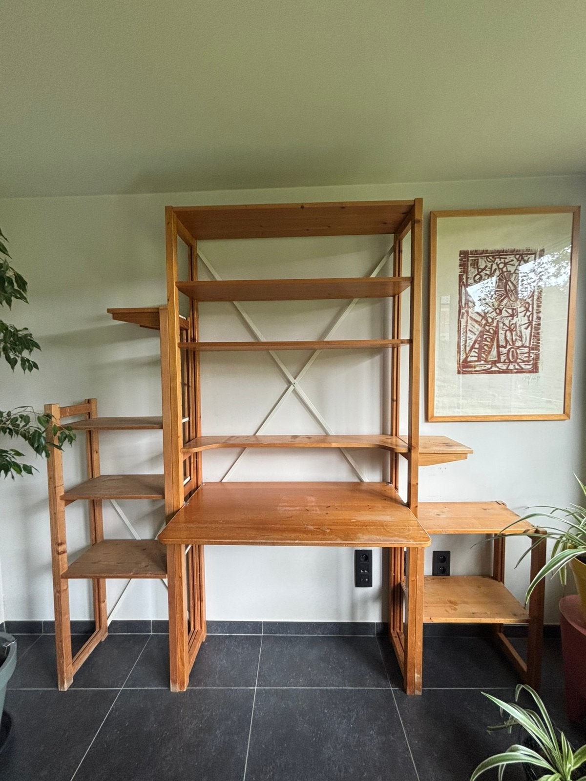Houten bureaukast, Ophalen, Gebruikt