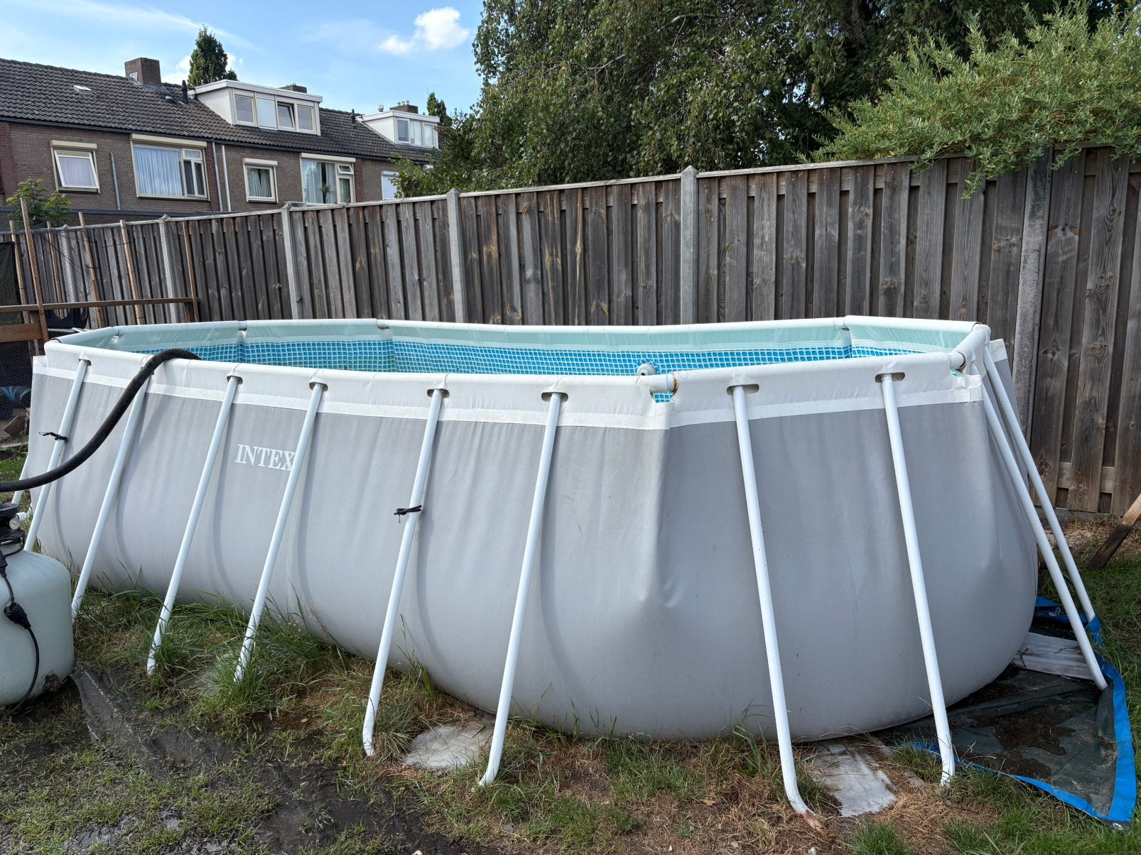 Intex zwembad 5,03m x 2,74m x 1,22 m, Tuin en Terras, Zwembaden, Gebruikt, 200 tot 300 cm, Ovaal, Ophalen