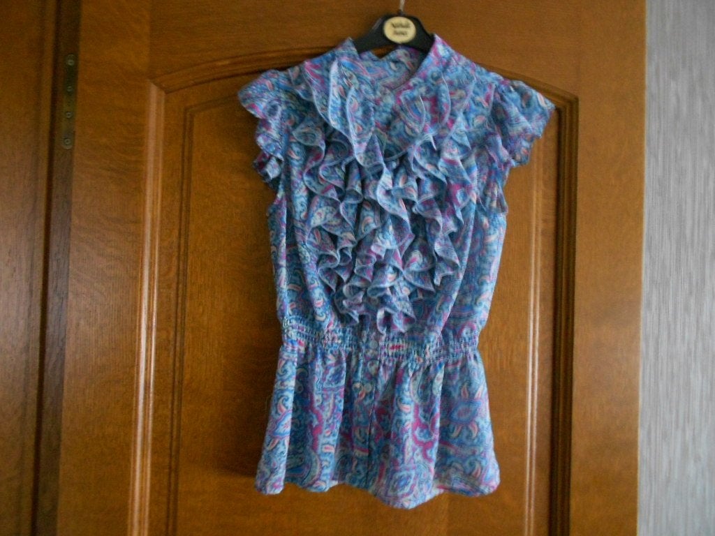 tunique met fronsjes vooraan mt 146, Kinderen en Baby's, Ophalen of Verzenden, Gebruikt, Meisje, Overhemd of Blouse