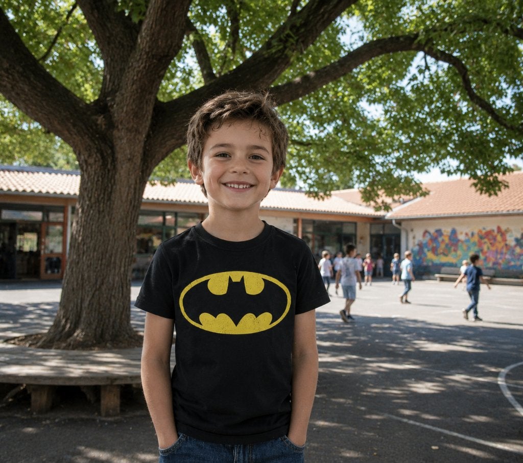 L12. T‑shirt Batman – garçon 7‑8 ans, Enlèvement ou Envoi, Comme neuf, Garçon