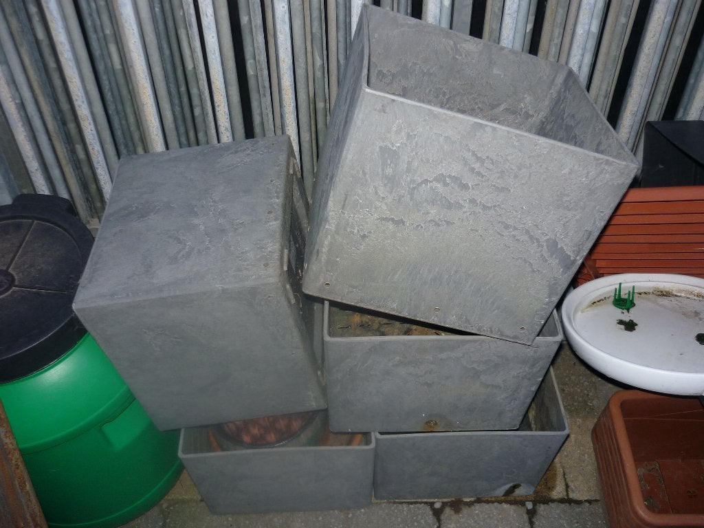 bloempotten , bloembakken, Tuin en Terras, Ophalen, Kunststof, Gebruikt, Minder dan 30 cm