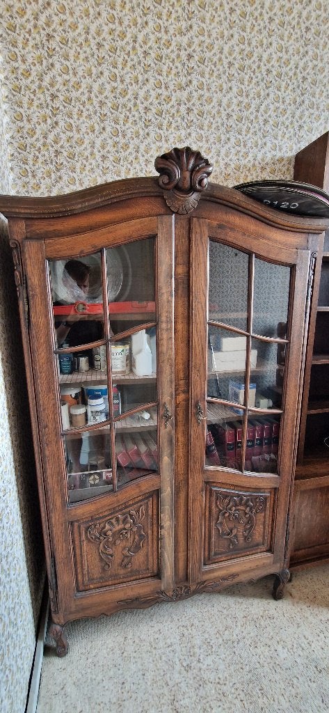 Boekenkast Louis Quatorze stijl eikenhout, Ophalen, Eikenhout