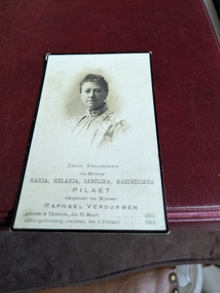 Dp Maria pilaet, Ophalen of Verzenden, Bidprentje
