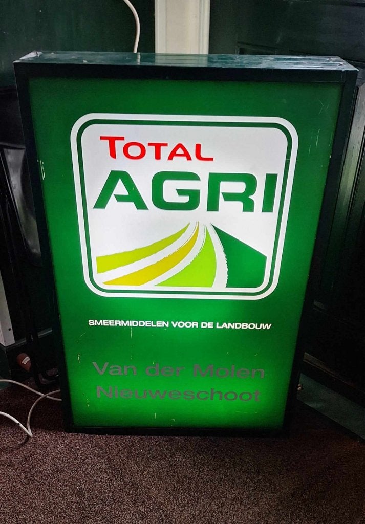 Lichtbak TOTAL AGRI smeermiddelen voor de landbouw🚜, Enlèvement, Utilisé, Table lumineuse ou lampe (néon)