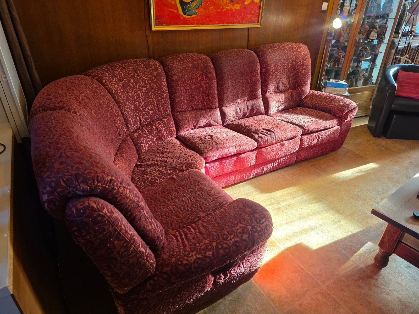 canapé avec deux relax électriques, Enlèvement, Utilisé, Tissus