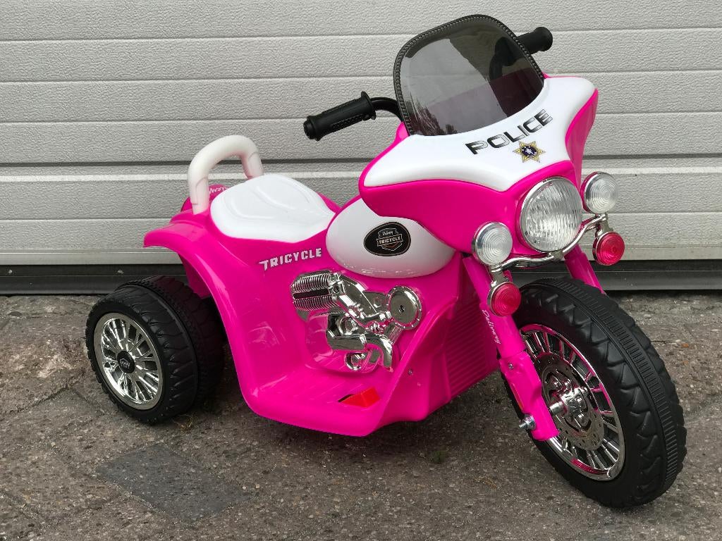 Elektrische kindermotor Harley Politiemotor look 6v roze, Enlèvement ou Envoi, Neuf