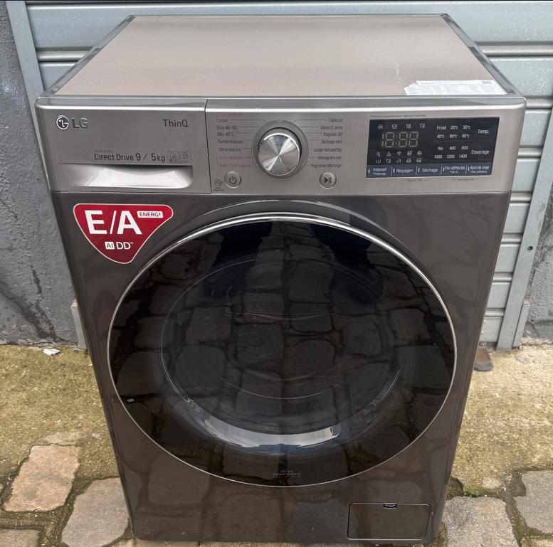 1ans garantie,9kg LG (2 en 1) Lave linge séchant Intelligent, Tuin en Terras, Droogmolens en Wasrekken, Ophalen, Zo goed als nieuw