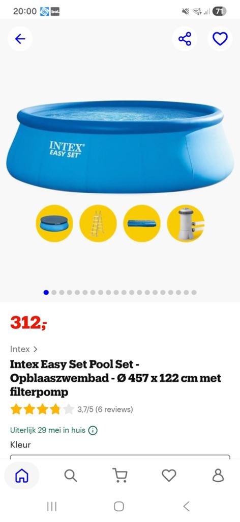 Intex Easy set 457 X 122, Tuin en Terras, Ophalen