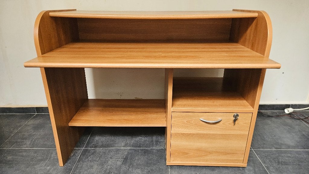 Houten computerbureau ideaal voor een studeer- of werkkamer, Maison & Meubles, Armoires | Meubles ordinateur, 70 à 120 cm, 70 à 120 cm