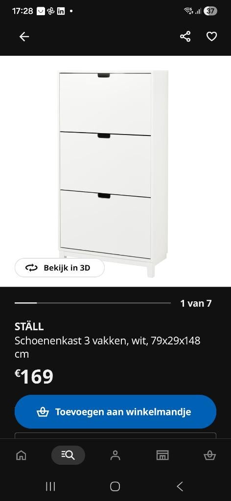 Schoenenkast ikea, Ophalen, Gebruikt, Modern