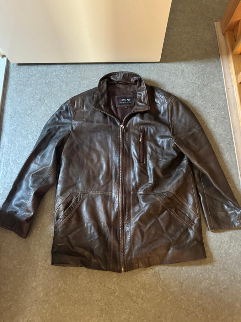 Lederen jas maat 50, Kleding | Heren, Ophalen of Verzenden, Zo goed als nieuw, Maat 48/50 (M)