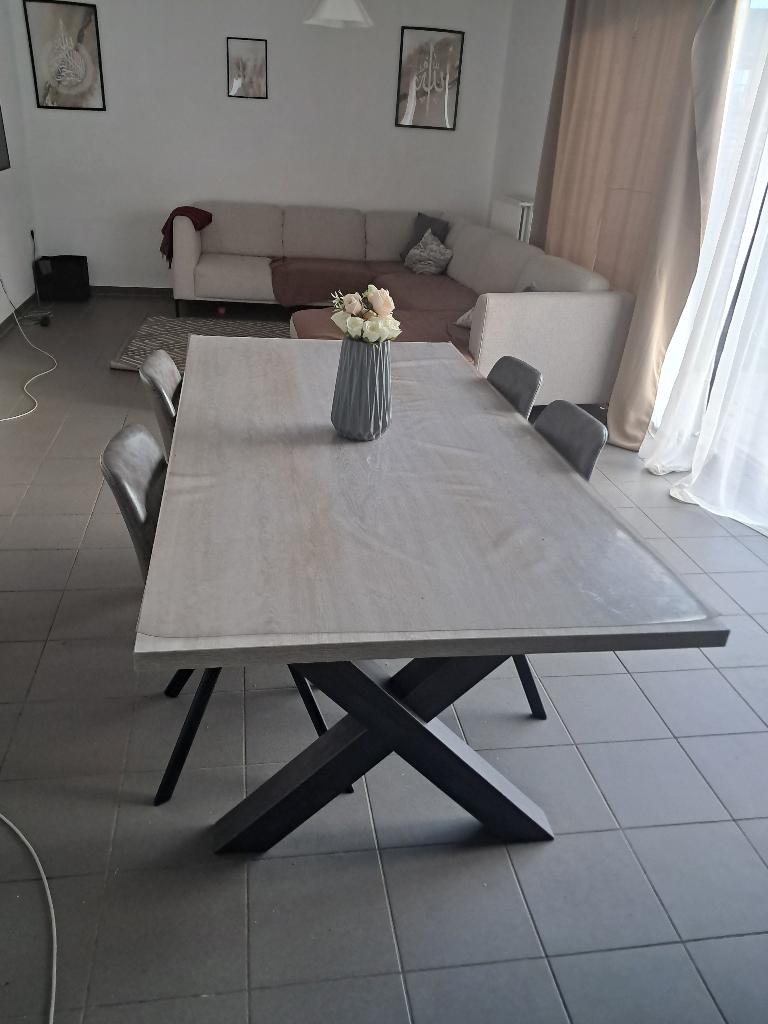 Eettafel met stoelen, Huis en Inrichting, Ophalen, Vierkant, 200 cm of meer, 50 tot 100 cm