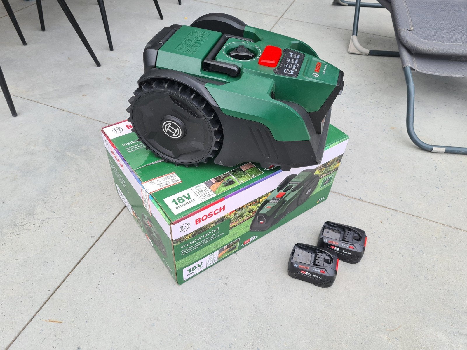 Bosch visimow 18v-200 zonder bedrading NIEUW met dubbel accu, Tuin en Terras, Robotmaaiers, Ophalen, Nieuw, Bosch