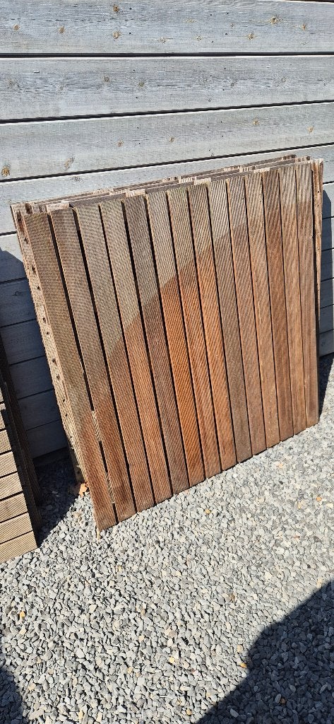 Houten terras tegel, Ophalen, Gebruikt, 60 cm of meer, Vloertegels