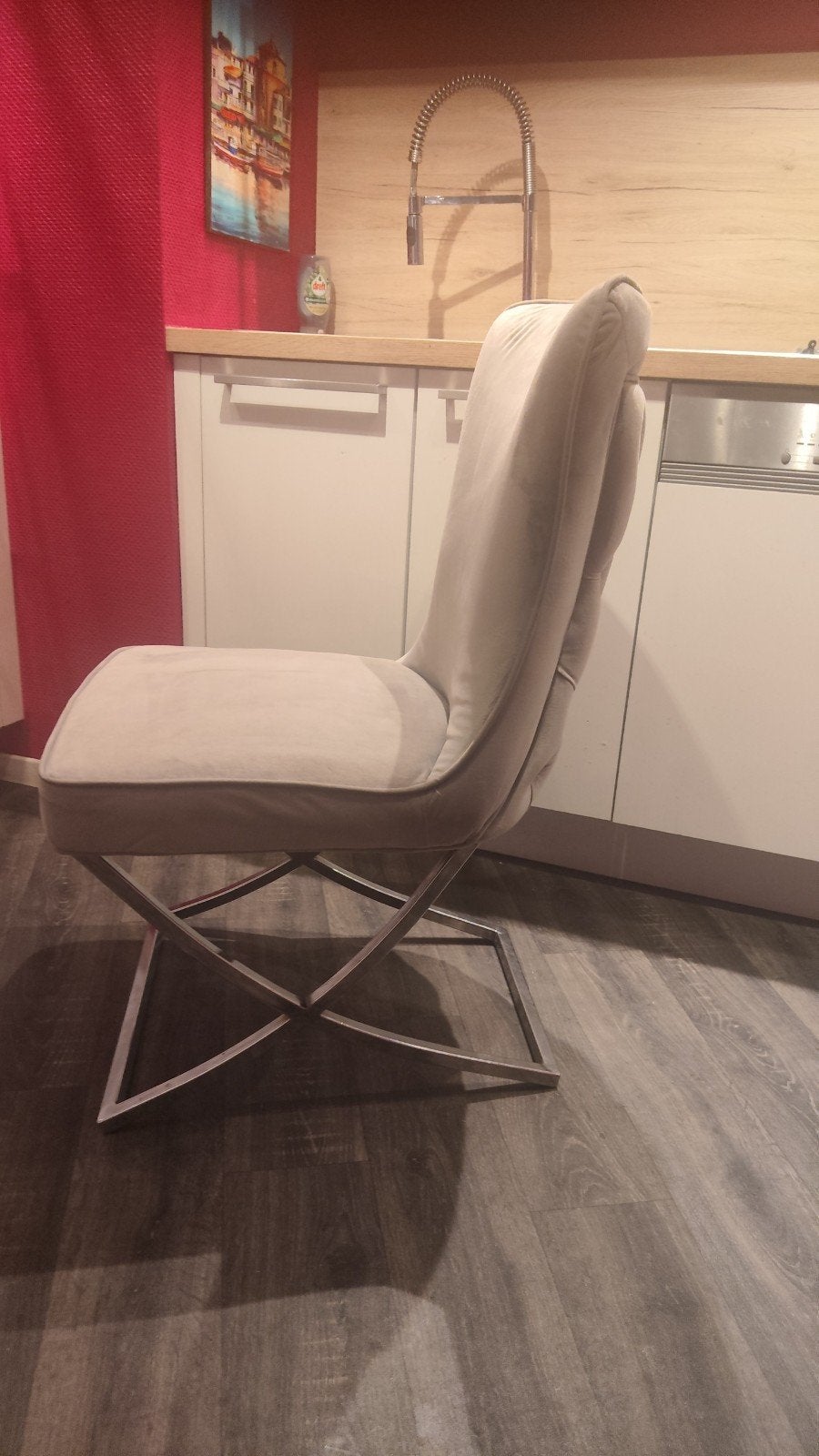 Fluwelen stoel