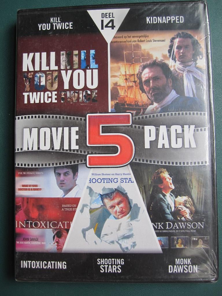 Movie 5 Pack 14 (5 films op 1 DVD) nieuw in de verpakking, Vanaf 16 jaar, Ophalen of Verzenden, Nieuw in verpakking, Boxset