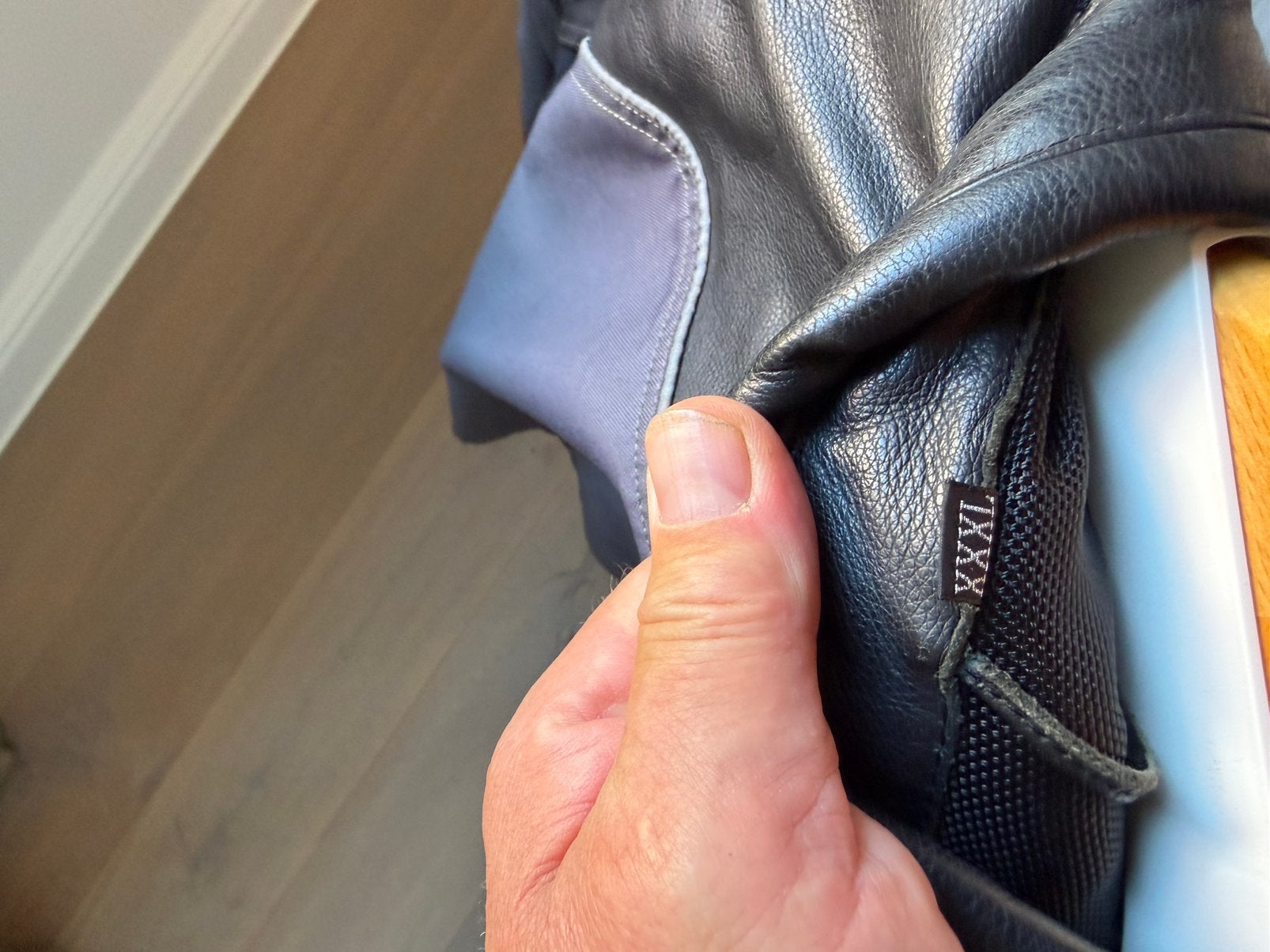 Leder moto vest met stof, Motoren, Kleding | Motorkleding, Ophalen of Verzenden, Nieuw zonder kaartje