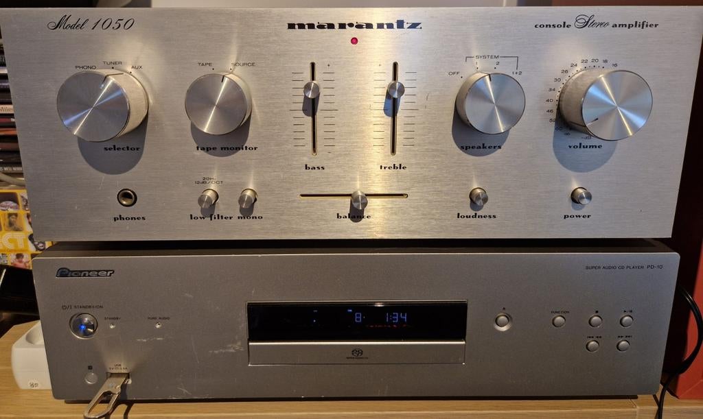 Marantz 1050 + Pioneer SACD Player PD-10, Audio, Tv en Foto, Versterkers en Ontvangers, Marantz, Gebruikt, Ophalen of Verzenden