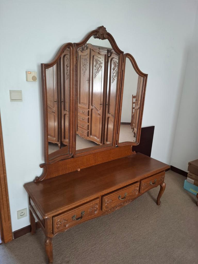 Armoire à miroir vintage en bois, Enlèvement