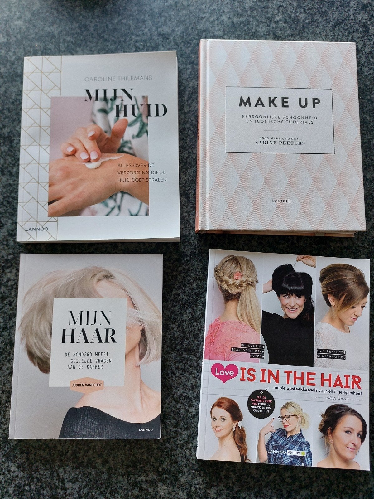 Pakket boeken Lannoo ivm schoonheid, huid, haar, make-up, Boeken, Ophalen of Verzenden, Zo goed als nieuw, Mode algemeen