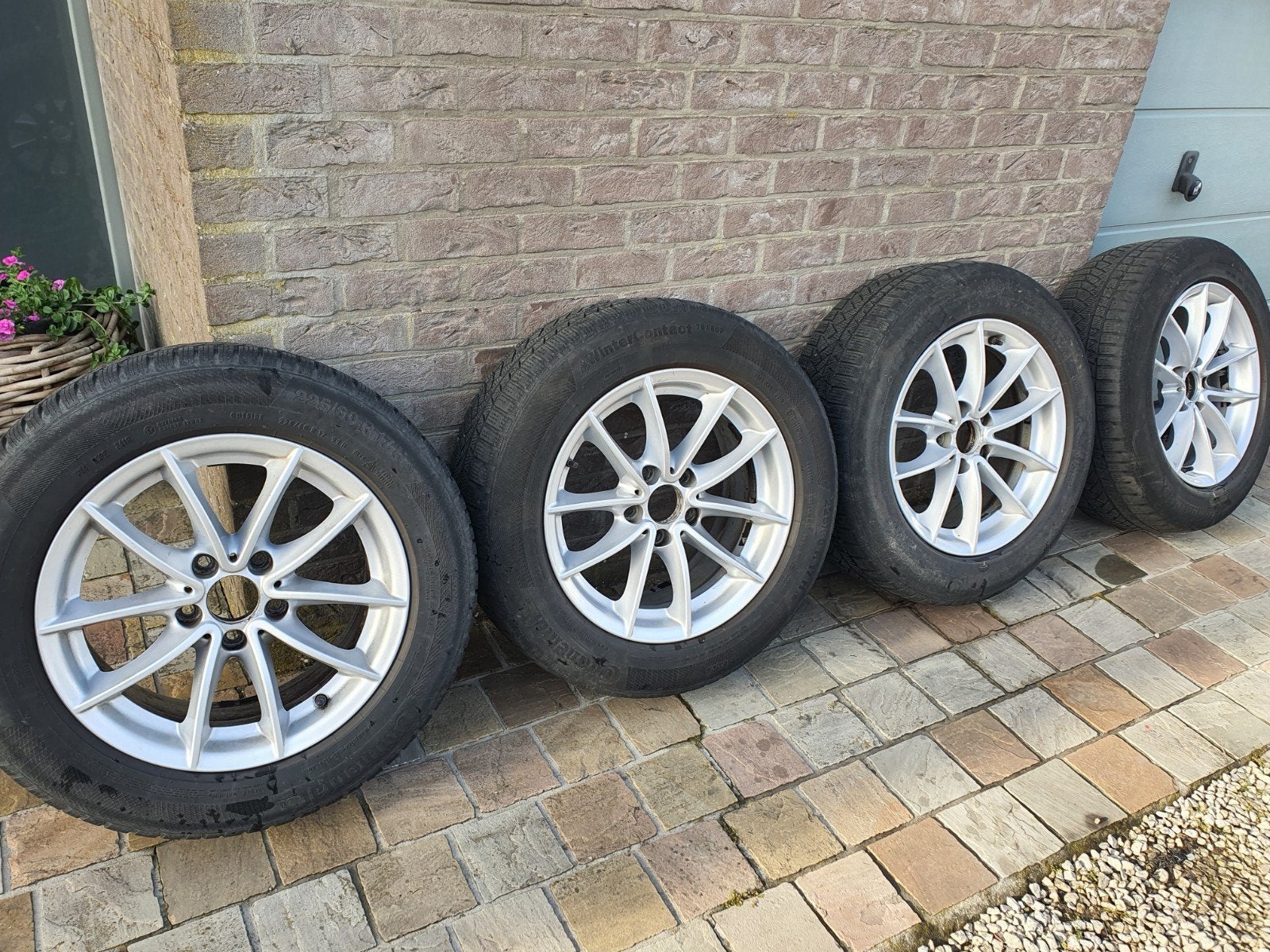 Bmw x3 F25 velgenset 17inch oem + winterbanden, Autos : Pièces & Accessoires, Pneus & Jantes, Pneu(s), Enlèvement
