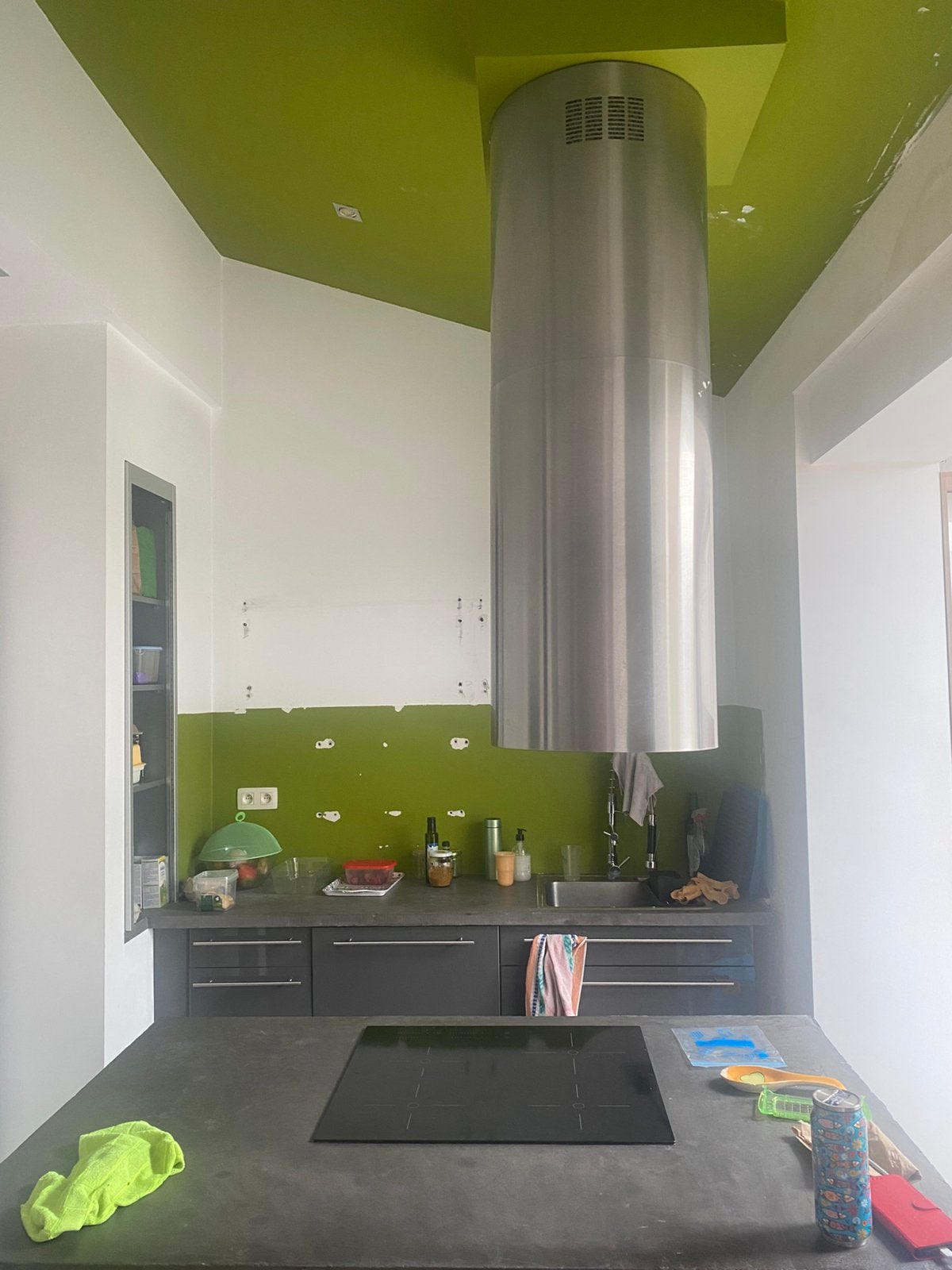 Hotte îlot IKEA TURBULENS inox, Electroménager, Enlèvement, Comme neuf, Recyclage