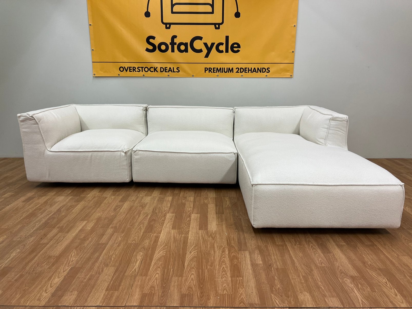 NV Gallery Overstock (NOUVEAUTÉ) - Assise bouclée blanche, Neuf, Enlèvement ou Envoi, SofaCycle, Tissus