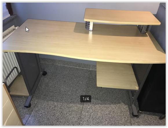 bureau computertafel, Ophalen, 120 cm, Hout, Nieuw