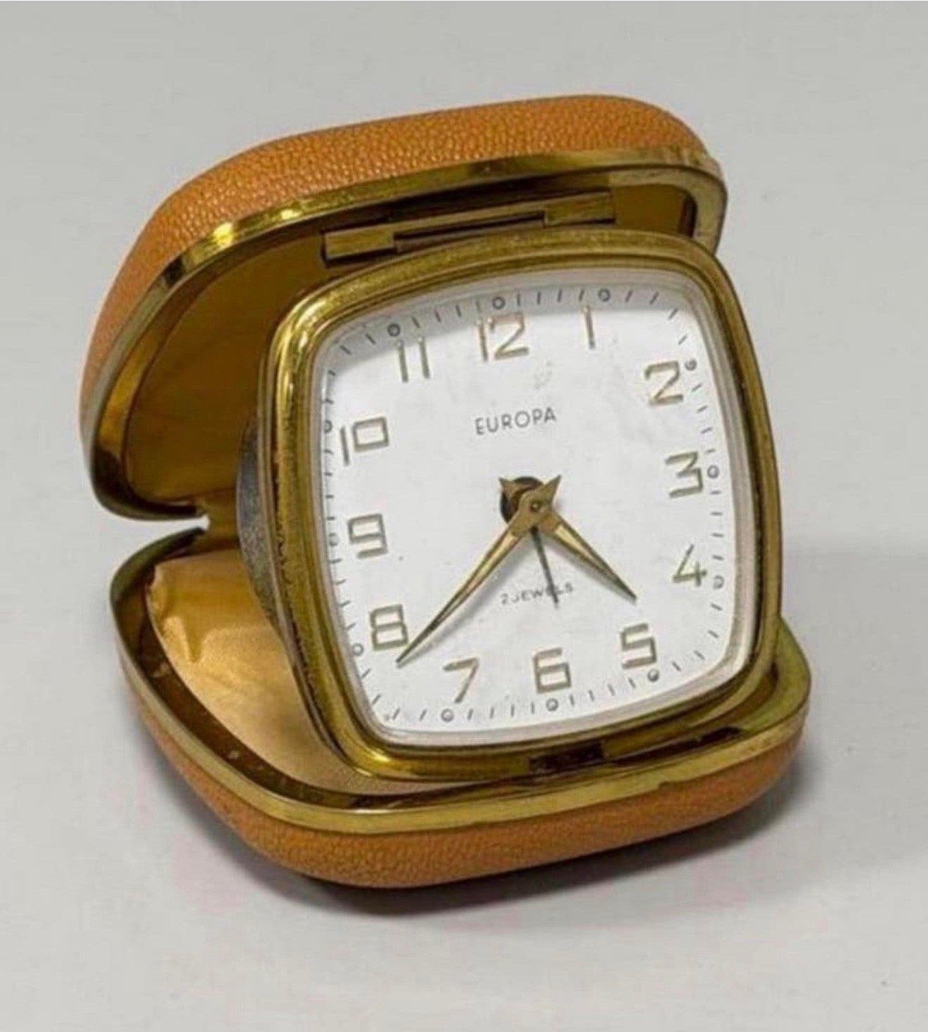 Étui pliable réveil de voyage Europe 2Jewels des années 1960, Enlèvement ou Envoi