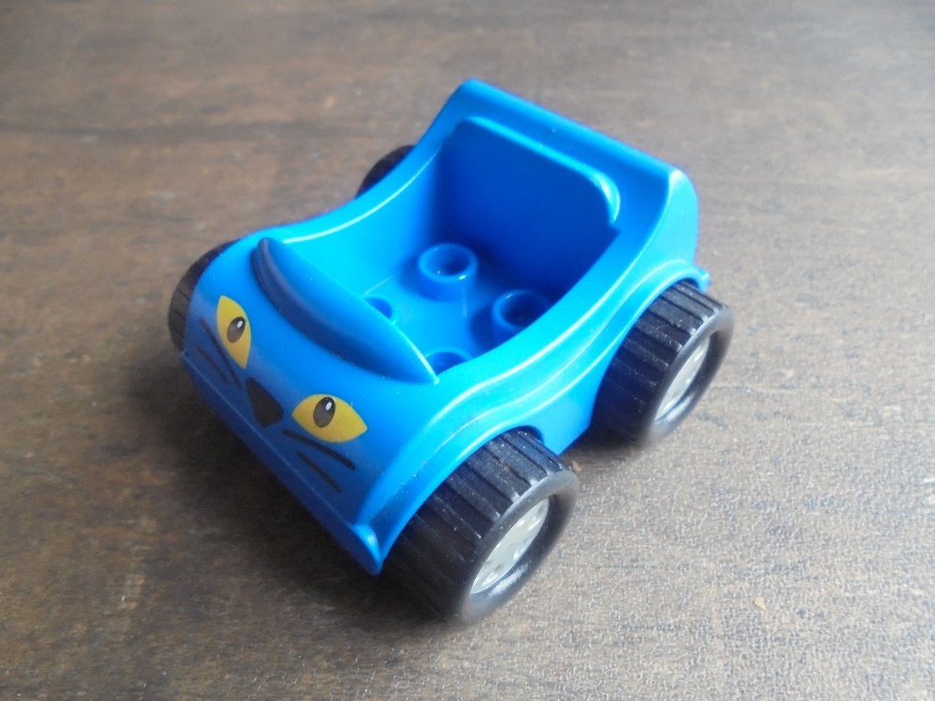 Lego Duplo Car with Molded Light Grey Wheels (zie foto's), Ophalen of Verzenden, Gebruikt, Losse stenen, Duplo
