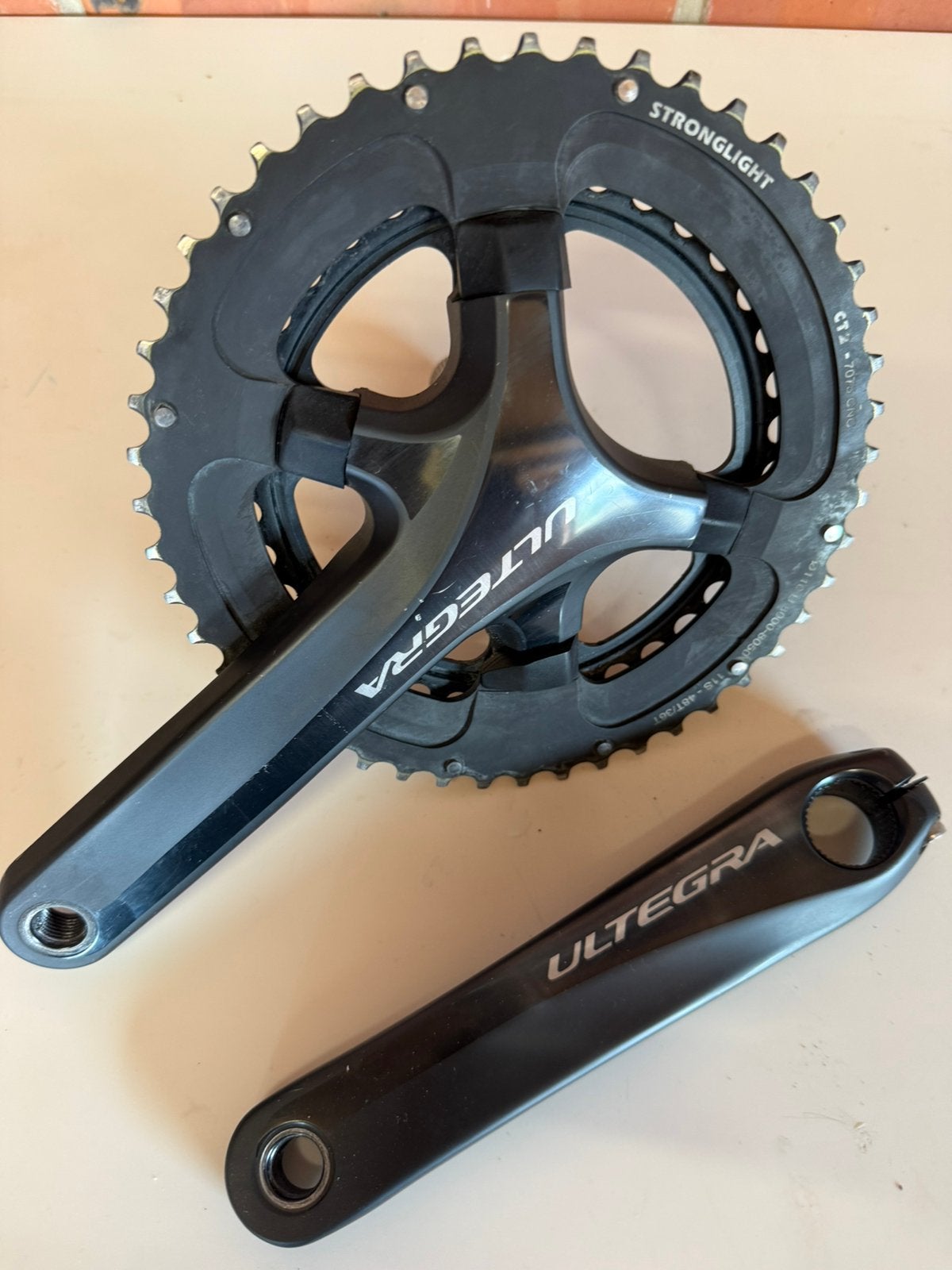 Crankstel Shimano 105 48/36, Fietsen en Brommers, Fietsonderdelen, Ophalen, Zo goed als nieuw
