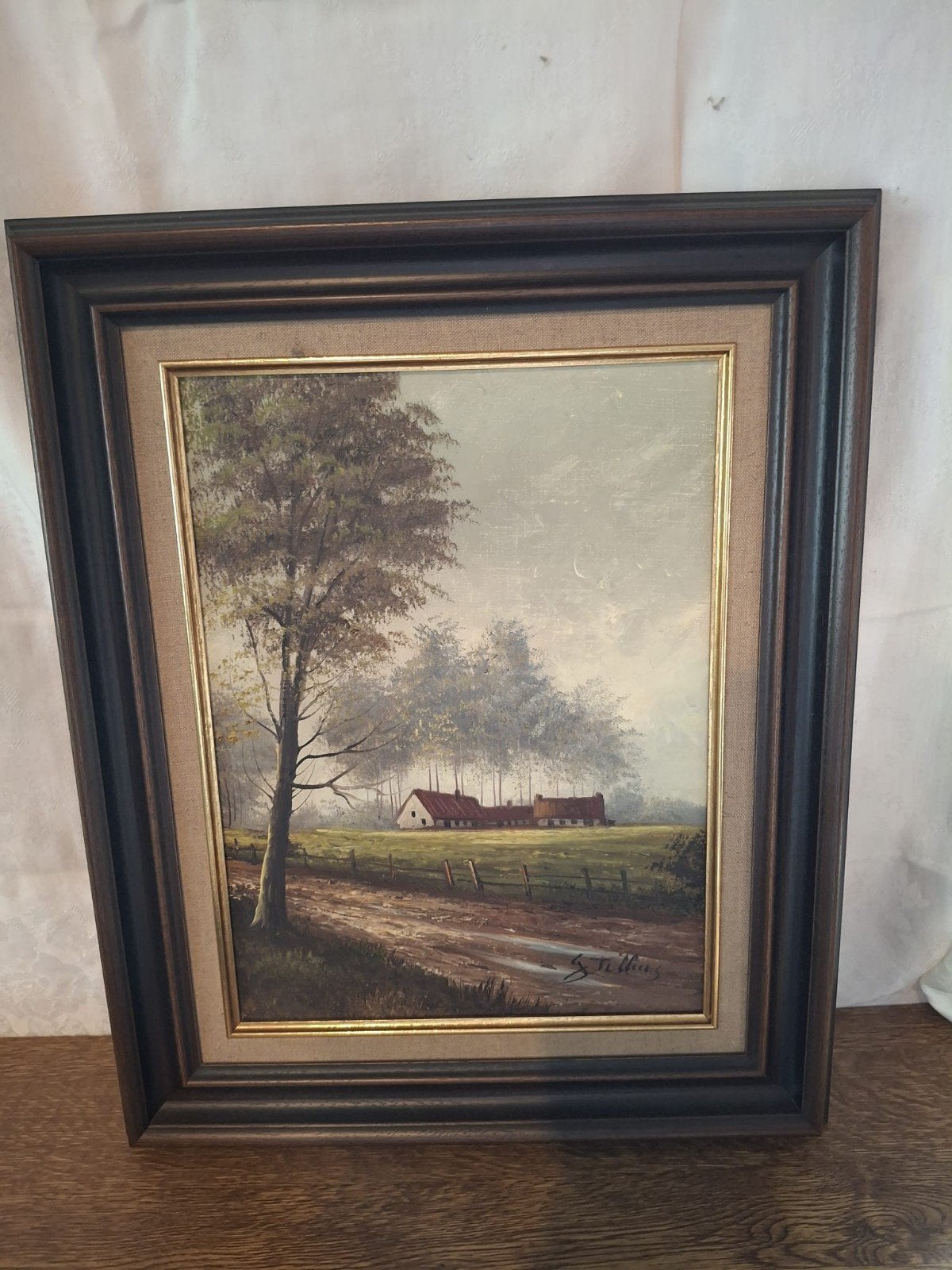 Klassiek schilderij met boerderij – ingekaderd, Ophalen, Klassiek