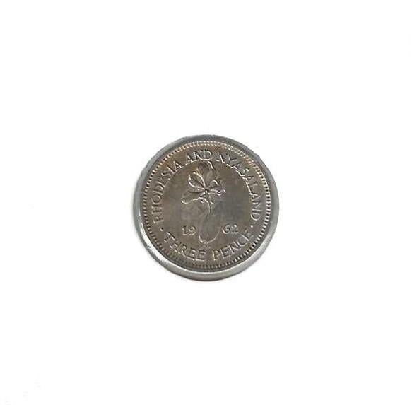 Rhodesië & Nyasaland, 3 Pence 1962., Timbres & Monnaies, Monnaies | Afrique, Enlèvement ou Envoi, Autres pays, Monnaie en vrac