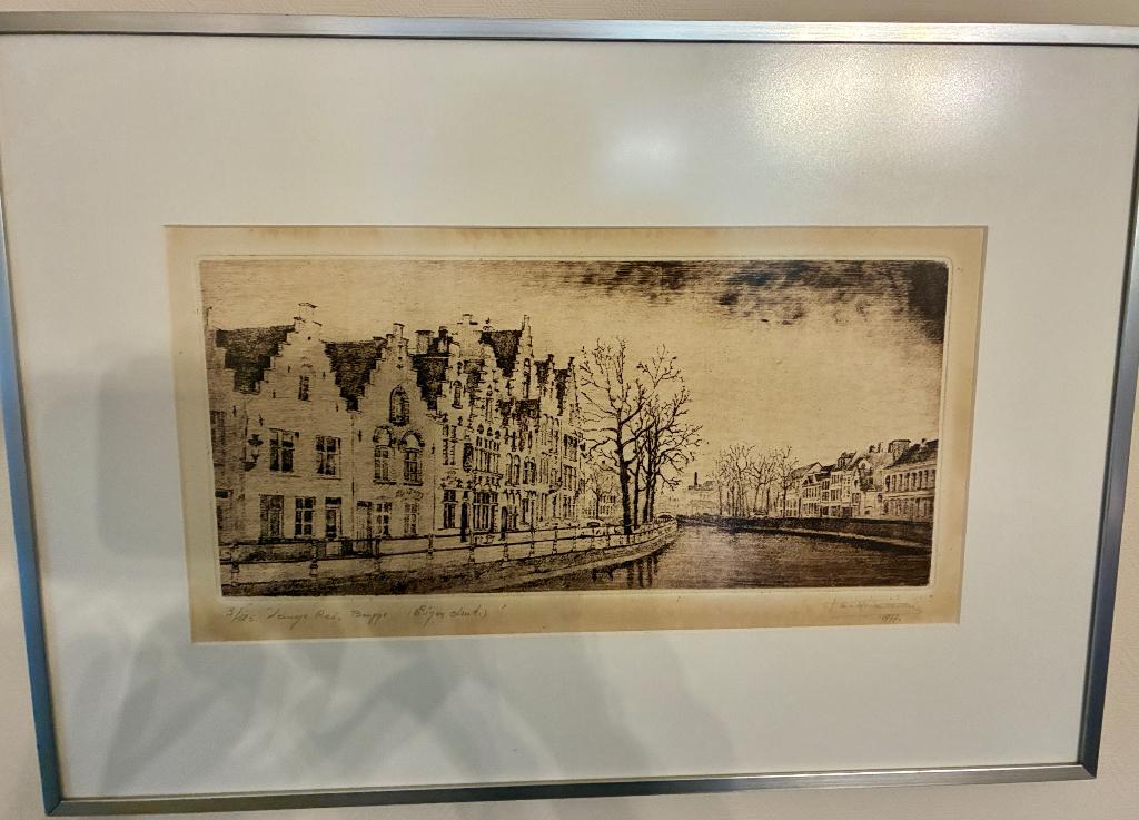 Ets Lange Rei Brugge Van Malderen ‘77, Enlèvement, Vue urbaine, Eau-forte, 1950 - 1999