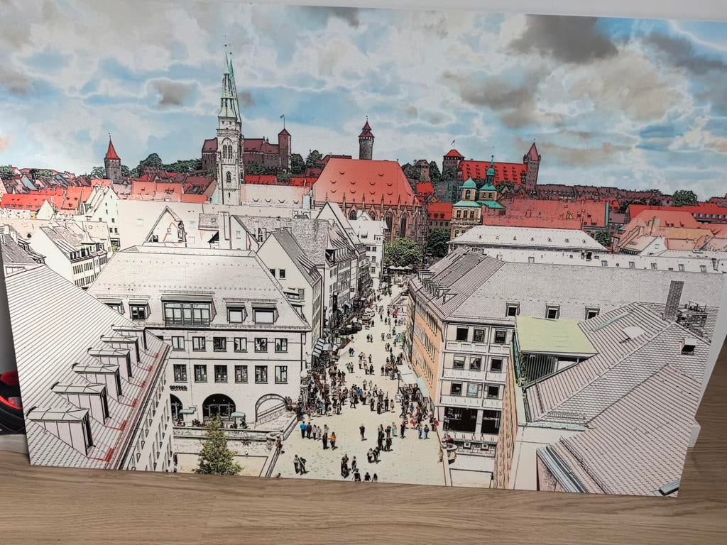Kunstwerk Nürnberg - gesigneerd - 2/6 -  moderne fotokunst, Antiek en Kunst, Kunst | Schilderijen | Modern, Ophalen